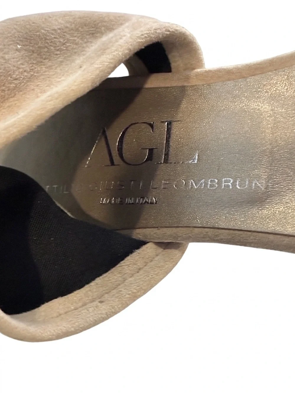 AGL Attilo Giusti Leombruni Beige Suede Thigh High heeled Boots- size 39